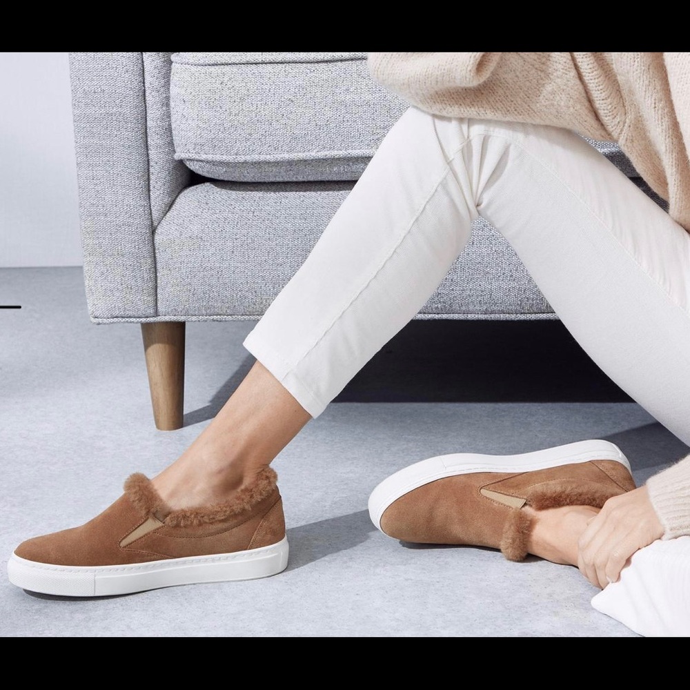 New M. Gemi Cericho Shearling Sneakers in Chianti